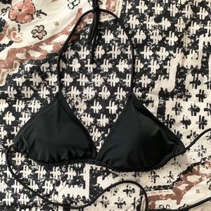 Brand new black string bikini top